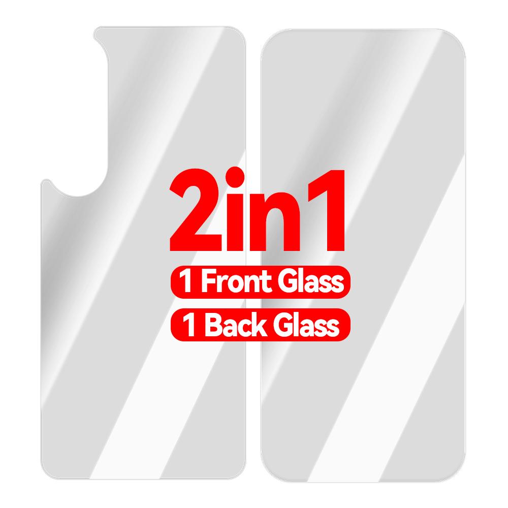 Защитные стекла 4-в-1 (переднее и заднее) для Samsung Galaxy S26/S26 Plus/S26 Ultra, HD Clear, Антицарапающая пленка с полным покрытием