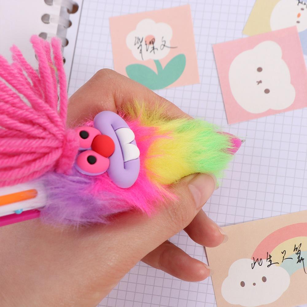 Bucktooth Rabbit Children's Plush Pen Sausage Mouth Rainbow Signature Pen Student