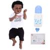 Reborn Baby Dolls Full Vinly Body Newborn African Black Baby Girls Dolls 22 Inches with Toy