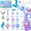 Balloon Decoration Birthday Girl 1 Year Rainbow Balloons Mermaid Decorations for Birthday Girl