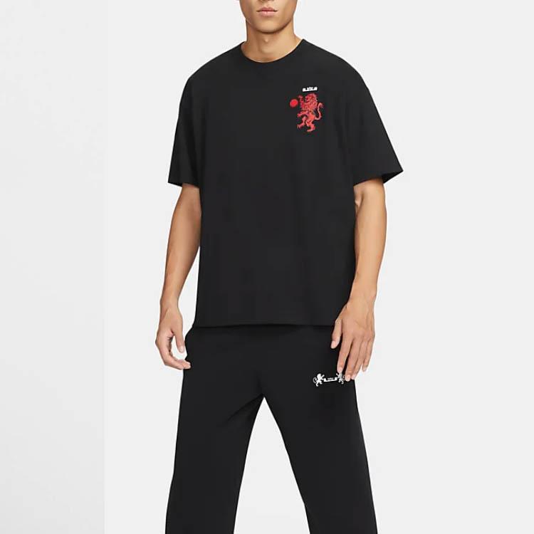 Nike Футболки Мужские Черные С Круглым Вырезом Умеренный Прямой Крой FN0806-010