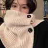 Soft Cross Scarf Knitted Neck Warmer Winter Warm Woolen Neck Wrap Women