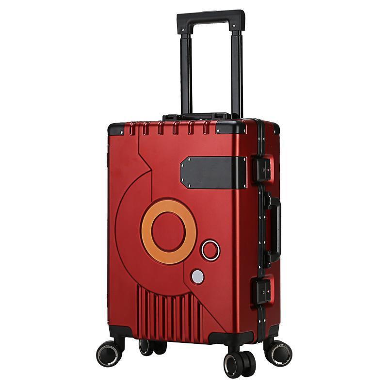 20-Inch Aluminum Frame Trolley Suitcase with Universal Wheels - Large Capacity Carry-On Luggage