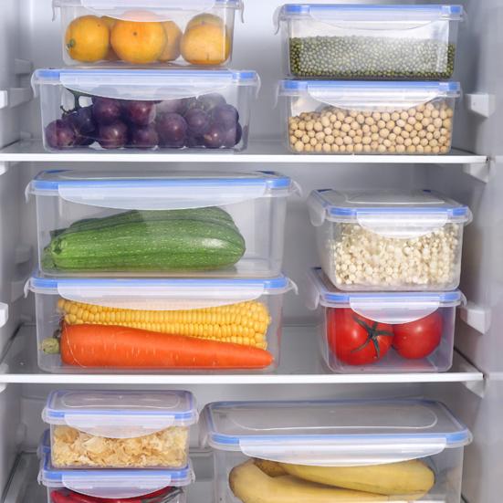 Кухонный холодильник, прямоугольные, четкие, термостойкие, удобные, без запаха, безопасные для микроволновой печи, пластиковые герметичные коробки для хранения фруктов
