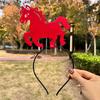 1/3Pcs 2026 New Year Headband Red Horse Headband Festive Spring Festival Party Hairband Holiday Selfie Prop