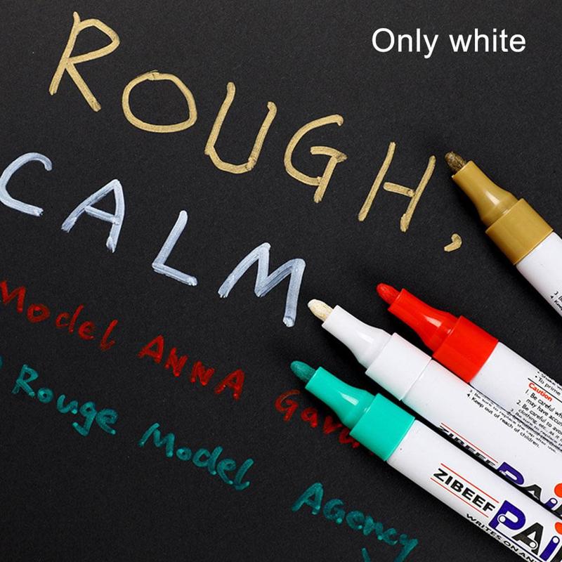 3 шт. Белая ручка-маркер для краски, водостойкая ручка для автомобильных шин на масляной основе, набор быстросохнущих и постоянных