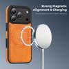 Чехол для iPhone 17 Pro, совместимый с MagSafe, с кожаной задней панелью