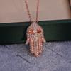 1Pc Fashion, Inlaid with Synthetic Zircon, Fashion Hand Pendant Necklace