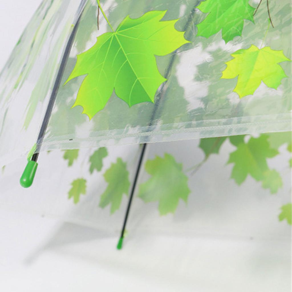 Прозрачный зонт-пузырь с рисунком листьев, трость, автоматический, прозрачный купольный зонт, прозрачный купольный зонт для детей и взрослых