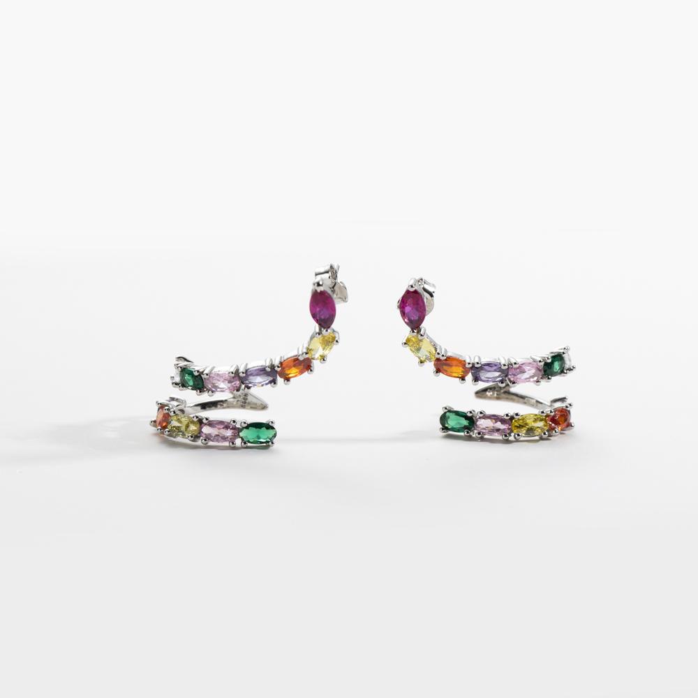 ANDYWEN Серьги-гвоздики для пирсинга, серьги-гвоздики из стерлингового серебра 925 пробы, золото, радуга, CZ, 2023, роскошные ювелирные изделия