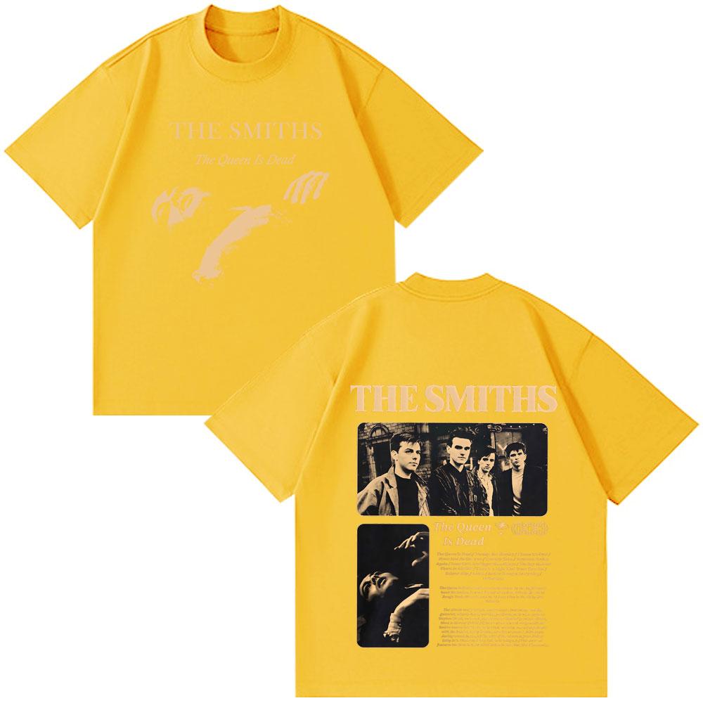 The Smiths The Queen Is Dead Футболки больших размеров с коротким рукавом Инди 1980-х Футболка Моррисси Мужская винтажная рок-группа Тренд