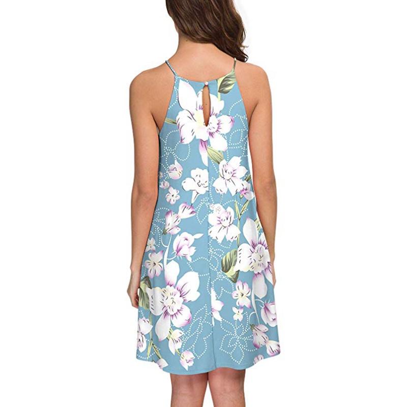 Элегантное женское модное мини-платье с цветной вставкой, принтом, вырезом на шее и подолом, из материалов премиум-качества