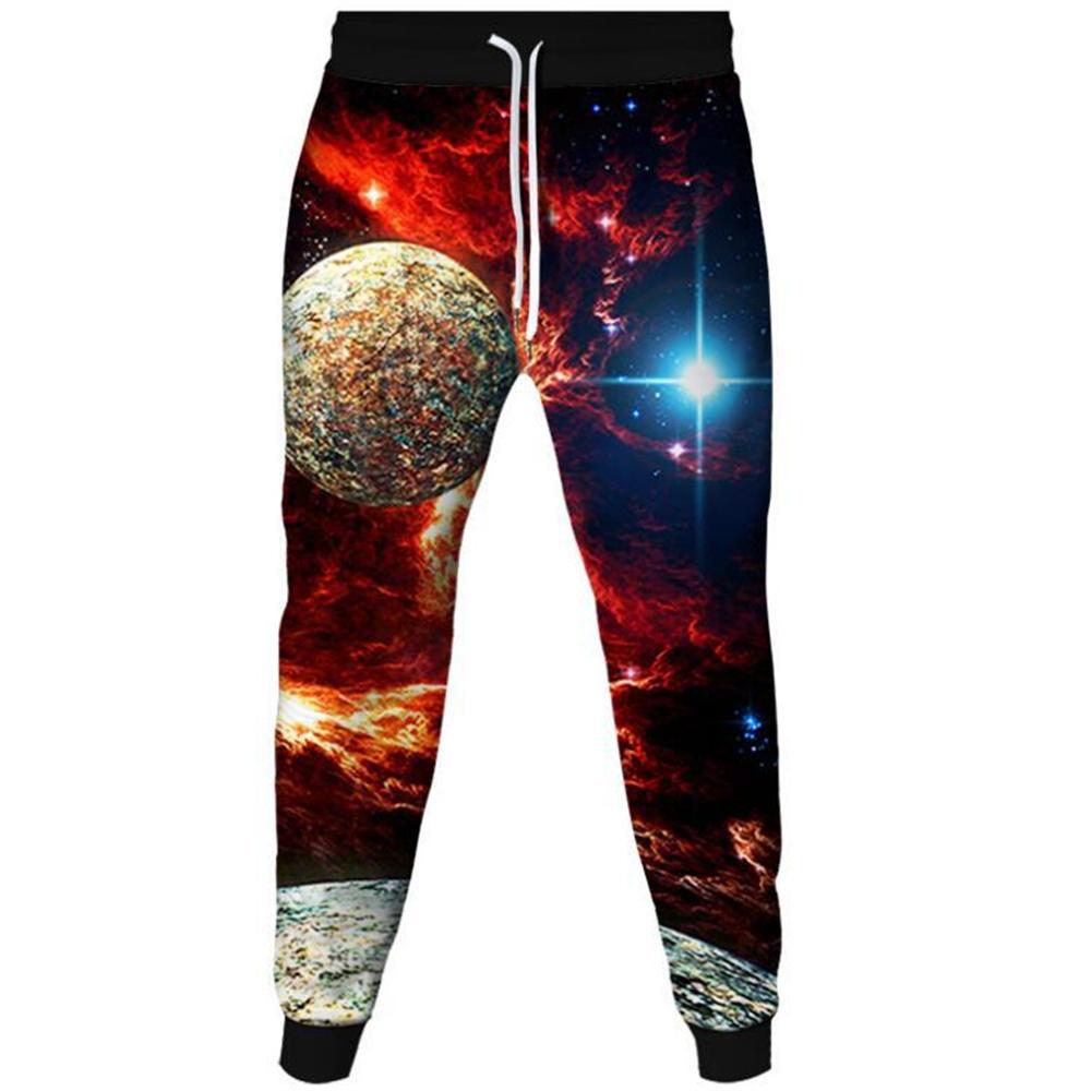 Весенне-осенние мужские брюки, модные брюки, повседневные мужские спортивные штаны со звездным небом, уличная одежда с 3D цифровой печатью, спортивные штаны, мужская одежда