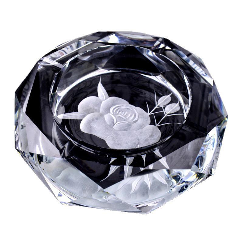 Customizable Drop-Resistant Crystal Cigar Ashtray for Living Room, Hotel, KTV