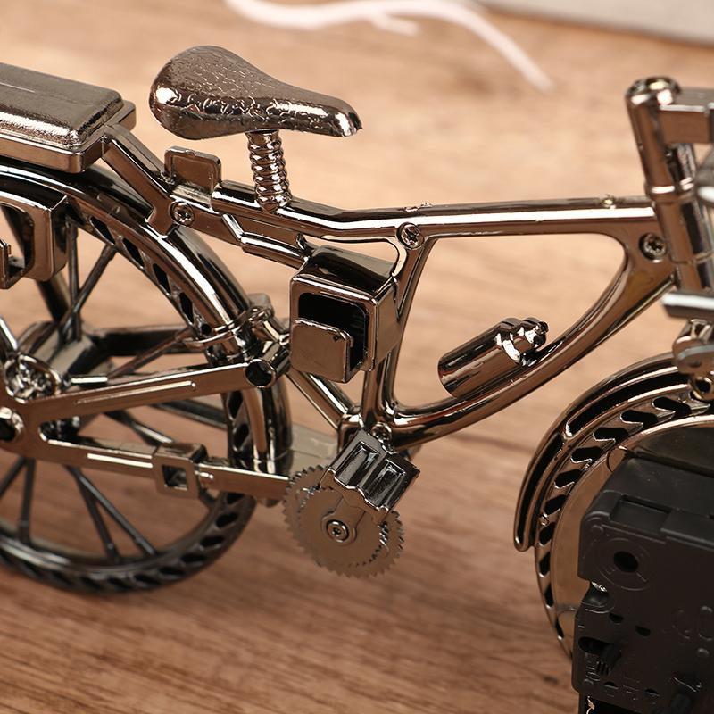 Home Garden Vintage Arabic Numeral Bicycle Shape Creative Table Alarm Clock