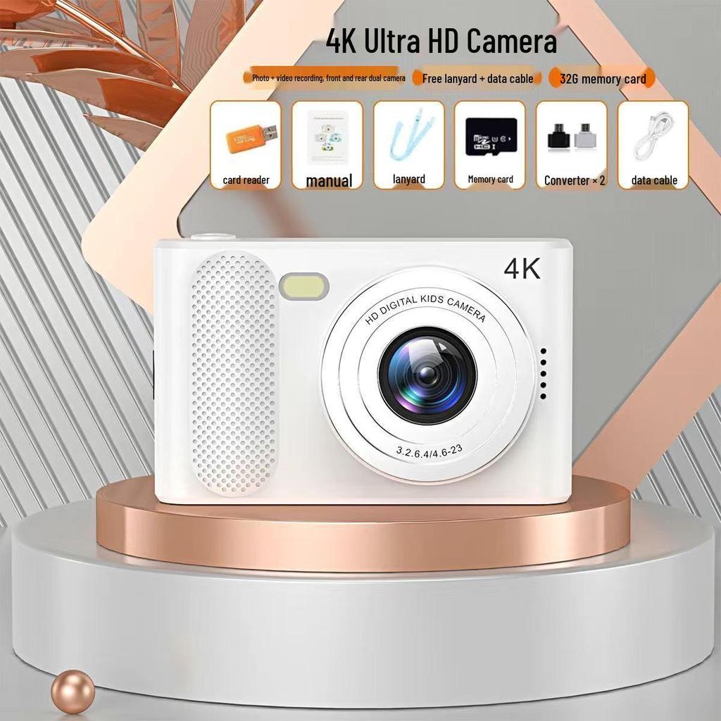 100MP Dual CCD Retro Student Card Camera - Uploadable & Portable
