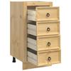 SKI Cabinet Honey Brown 40 x 46 x 81 cm Solid Pine Wood