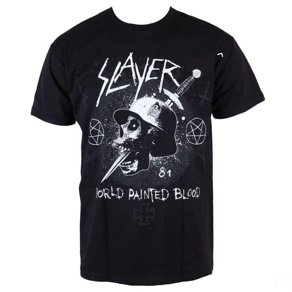 Футболка Slayer Womens/Ladies World с рисунком в виде черепа из крови