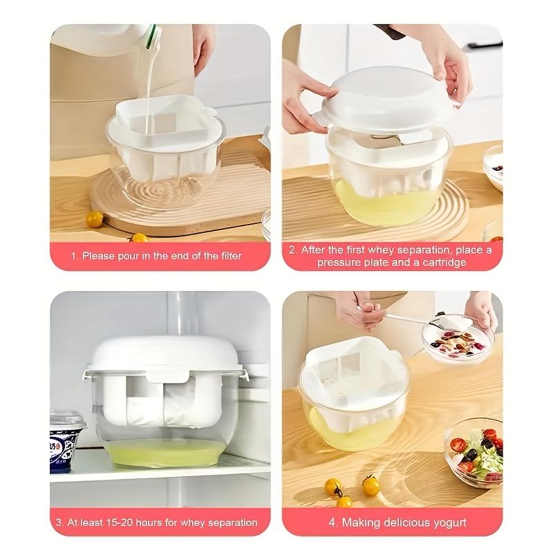 1 шт. Эффективный фильтр для йогурта и влагоотделитель, Пластиковый круглый сепаратор для йогурта для приготовления греческого йогурта, Машина для прессования йогурта холодного брожения,