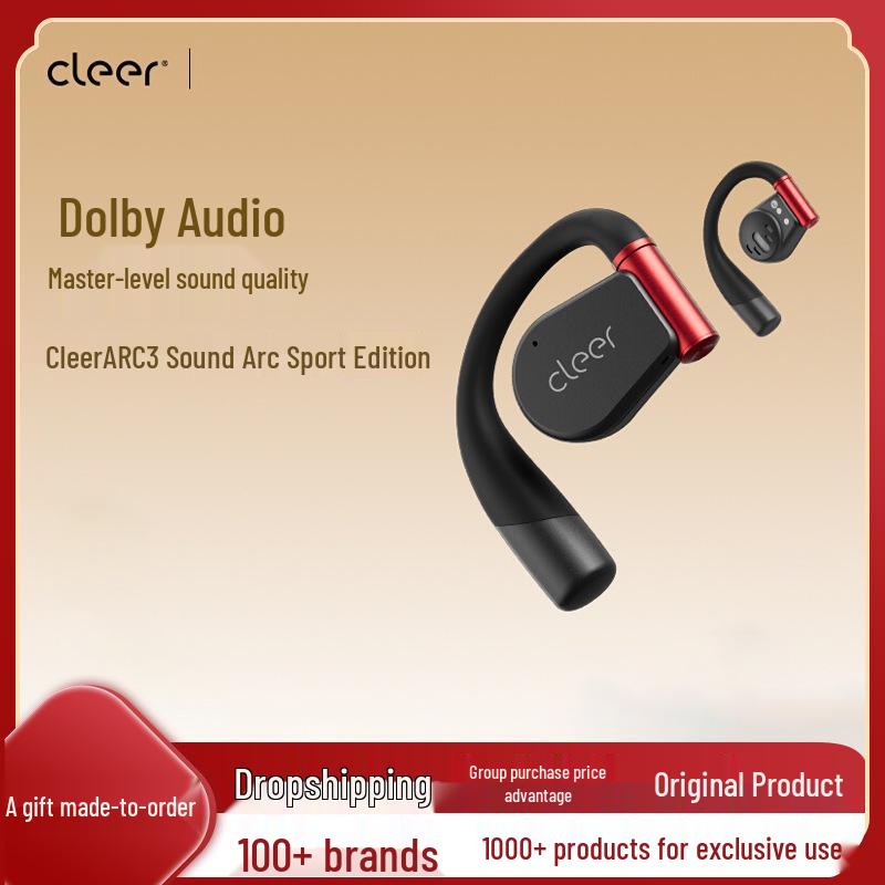 Cleer ARC3 Open-Ear Wireless Sports Headphones with Dolby AI and Bone Conduction Technology