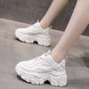 Новая платформа универсальная осенне-зимняя спортивная спортивная обувь увеличивающая рост дышащая белая обувь для женщин