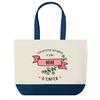 Tote Bag - PLANETEE - Bébé Les Affaires d'Enfer - Fond Bleu - Coton 40x45 Cm - Fabriqué En France