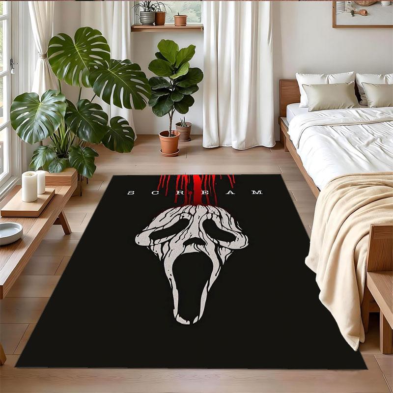 Crystal Velvet Rug Soft Non Slip Indoor Floor Mat Home DecorScream Ghostface