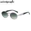 Vintage Metal Frame Round Sunglasses Women  Luxruy Brand Designer Fashion Oval Sun Glasses For New In Retro Shades Eyewear
