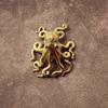 Metal Brass Tea Pet Table Small Octopus Statue Ornament Lucky Home Decorations Accessories Antique Tea Set Craft Home Decoration