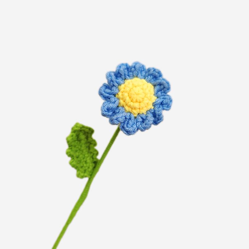 6шт искусственных цветов крючком цветы букет маргариток ручной вязки цветок маргаритки на День святого Валентина День матери день рождения свадьба домашний декор