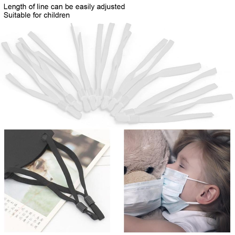 200pcs Adjustable Elastic Bands Stretchy Earloop Cord Comfortable Elastic Cord DIY Handmade