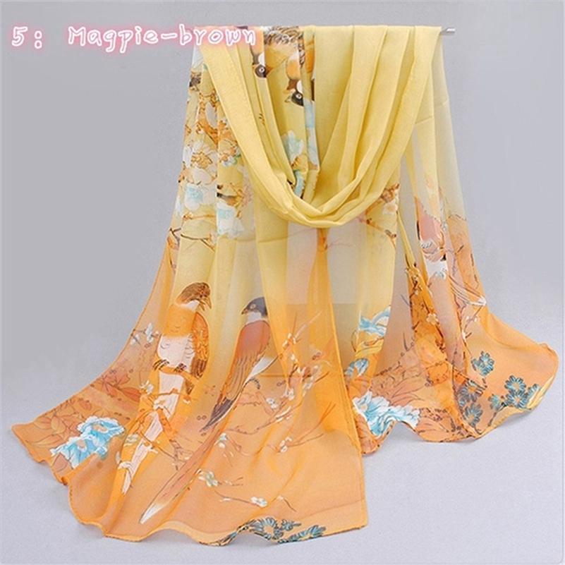 Fashion Women Chiffon Scarf Polyester Print Autumn Summer Pattern Silk Scarves Shawl