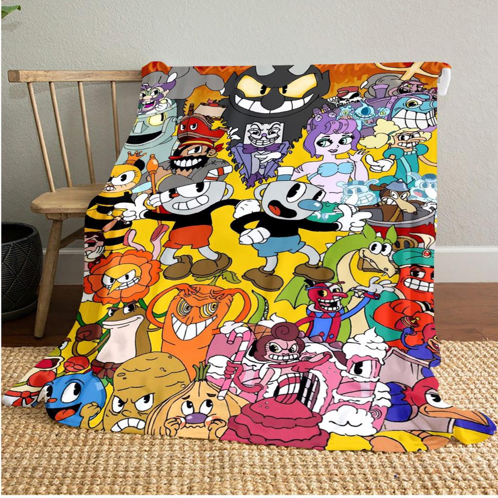 Cuphead's Devil Deal Soft Comfortable All Seasons blanket Sofa Office Naps blanket Outdoor Travel throw Perfect Gift