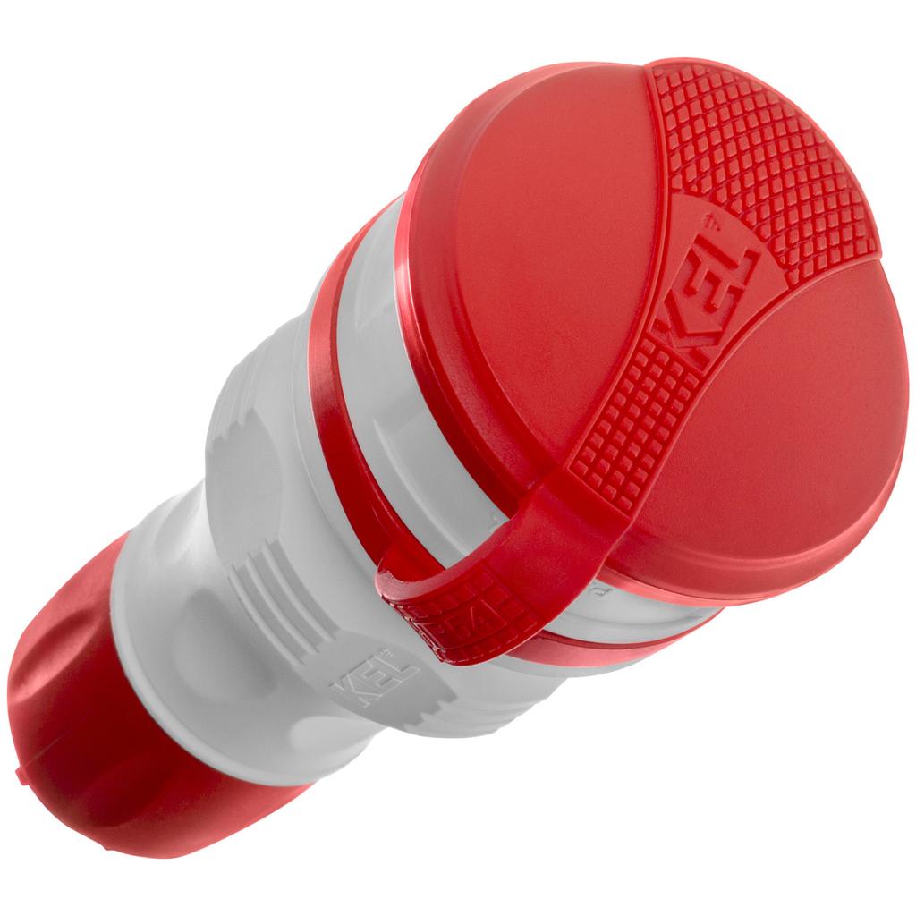 Portable Detachable Socket 230V Schuko Ip44 With Flap Gray-Red