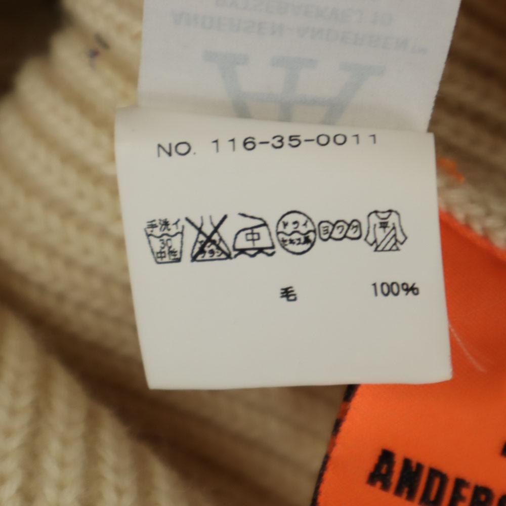 ANDERSEN-ANDERSEN сделано в Италии Свитер с высоким воротом с длинным рукавом S Ребристая вязка Мужской Б/У