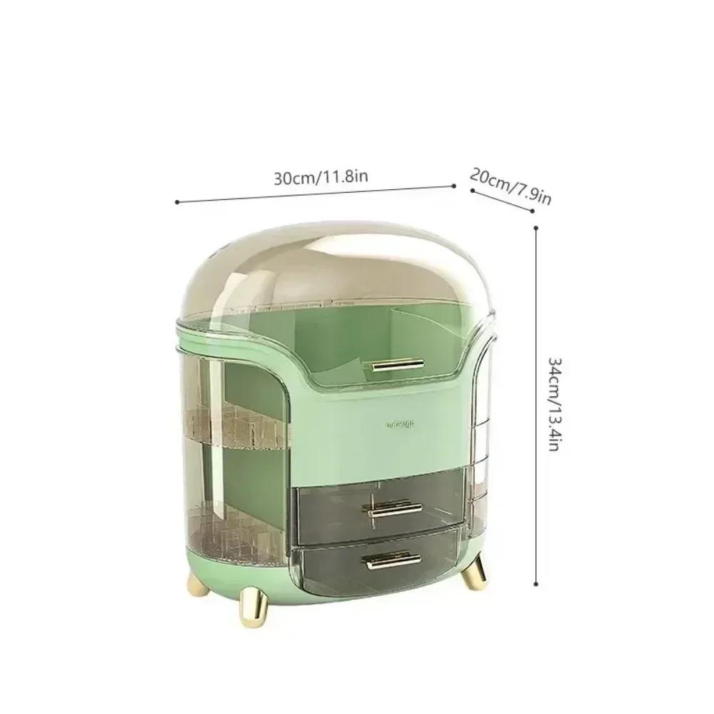 Коробка для хранения косметики, органайзер для макияжа, большая вместимость, пылезащитный настольный ящик, ящик для макияжа, контейнер для ювелирных изделий, коробки для губной помады