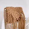 New Casual Handmade Crochet Braid Fringed Bag Women Tassel Knitted Handbag Female Beach Bohemian Shoulder Messenger Bag