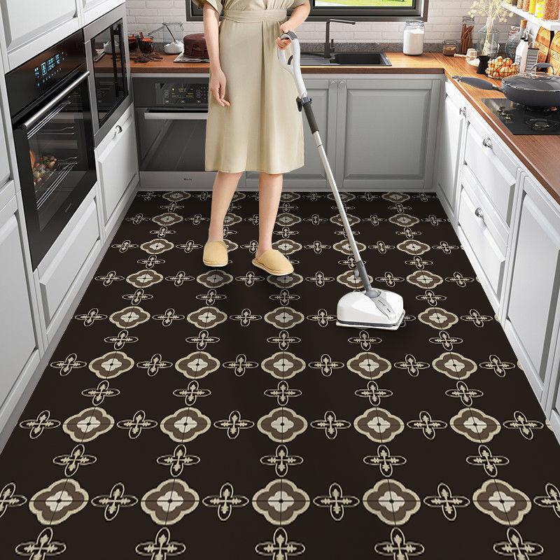 Современный Роскошный Ковер для Прихожей на Балконе Кухонный Водонепроницаемый Маслостойкий Нескользящий Ковер Большой Коврик Простой Грязеотталкивающий ПВХ Ковер
