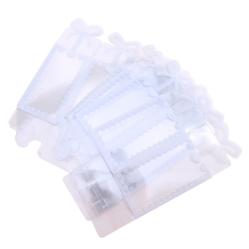 20 шт. складная прозрачная упаковочная коробка из ПВХ для свадебной вечеринки, контейнер для сладких конфет, прямоугольные коробки