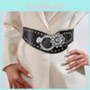 Trendy Spring Metal Waist Belt With Sparkling Water Digger Buckle For Women Fashion