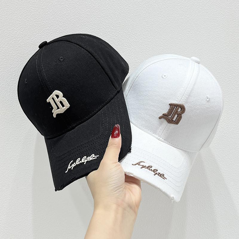 Baseball Cap Women Embroidered Letter Cotton Casual Sun Hat For Autumn