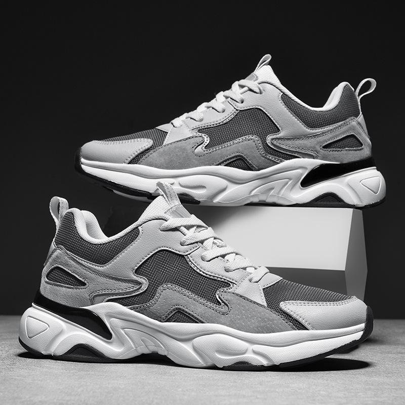 Мужская обувь четыре сезона новая сетчатая дышащая спортивная обувь простая модная платформа молодежная повседневная обувь мужчины