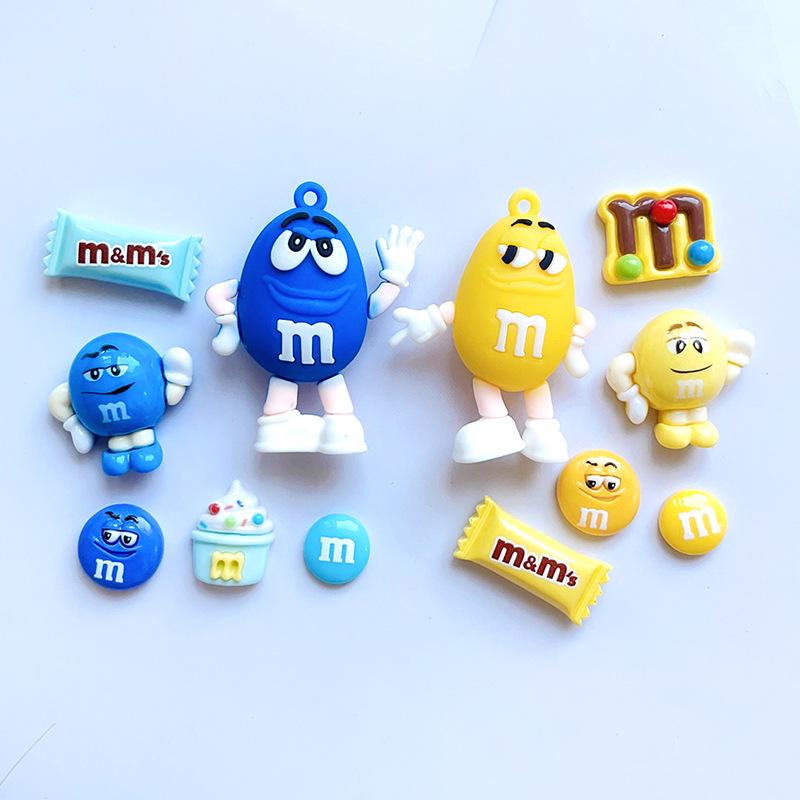 M&M's Candy Bean Clog Shoe Flower Decoration 3D Shoe Buckle Set for DIY Garden