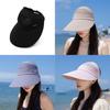 Summer Breathable Wide Brim Sun Hat With Polyester Material For Women Sunshade And Uv Blocking