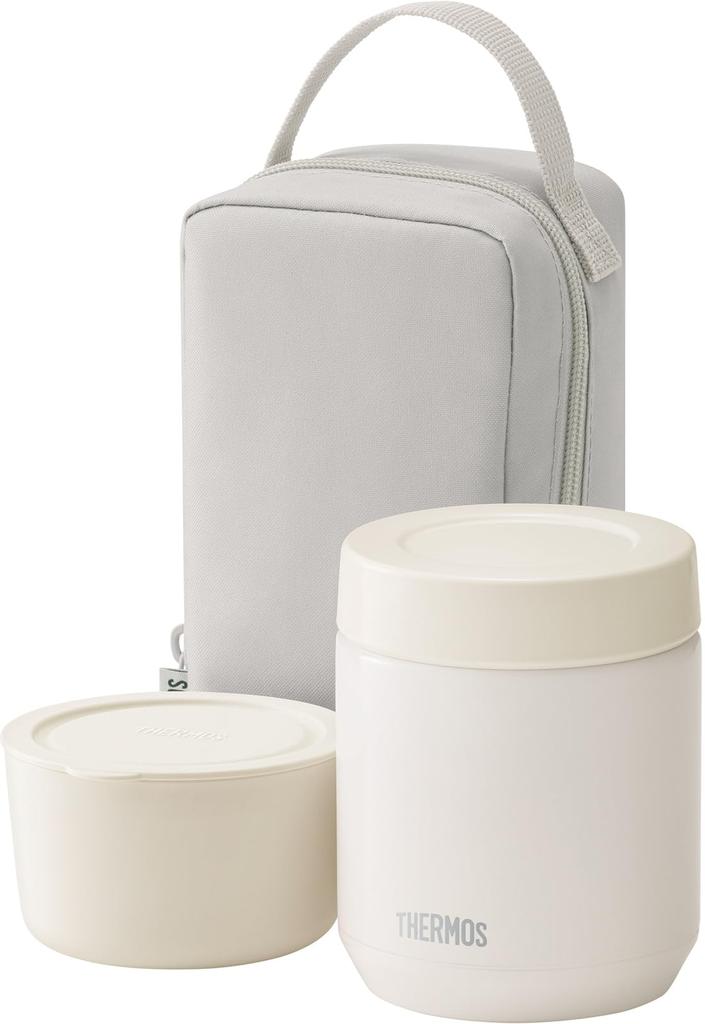 Thermos Vacuum Insulated Soup Lunch Set, 300ml, Greige, JEE-550 GG (Dishwasher Safe)