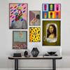 Печать Картина Настенная живопись Цветная таблетка Модульный холст Ретро Мона Лиза Хаос Постеры Картины Современный декор Прикроватный фон