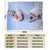 Warm Soft Blanket Travel Office Frozen Olaf Cartoon  Bedding Throws  Flannel Bedspread For Bedroom Aesthetic Sofa Bed Cover