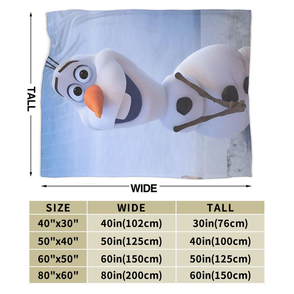 Warm Soft Blanket Travel Office Frozen Olaf Cartoon  Bedding Throws  Flannel Bedspread For Bedroom Aesthetic Sofa Bed Cover