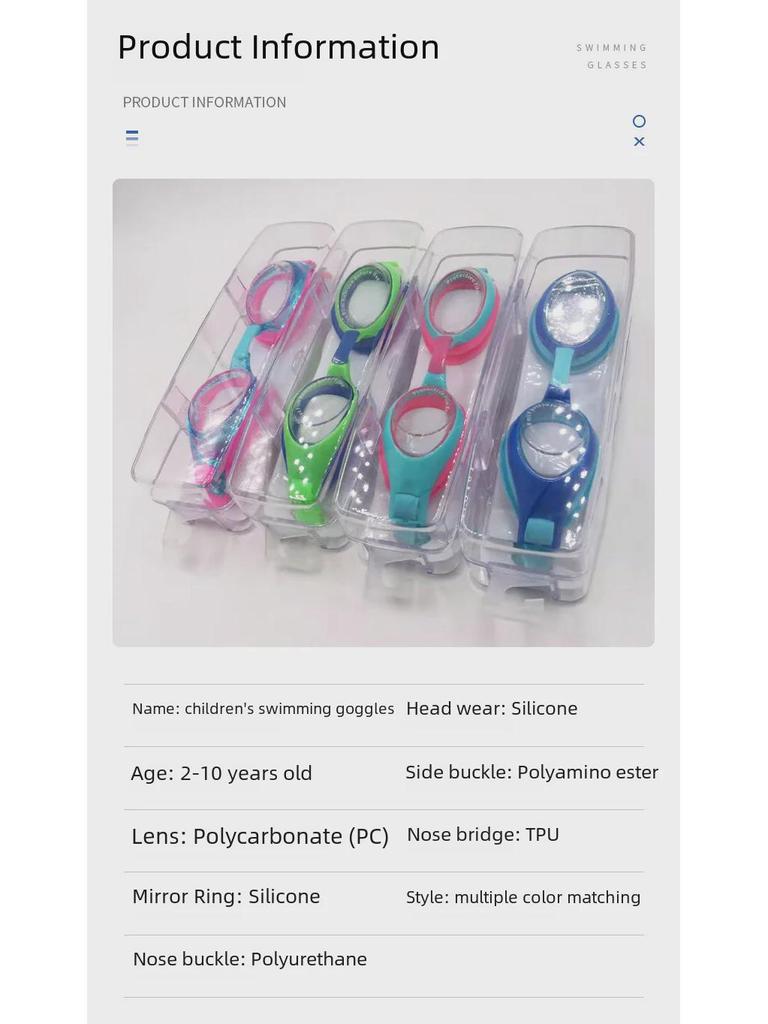 Waterproof, Anti-Fog Silicone Swimming Goggles for Girls