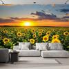 Sunset Murals Blooming Sunflower Field Wallpapers Living Room Bedroom Home Decor